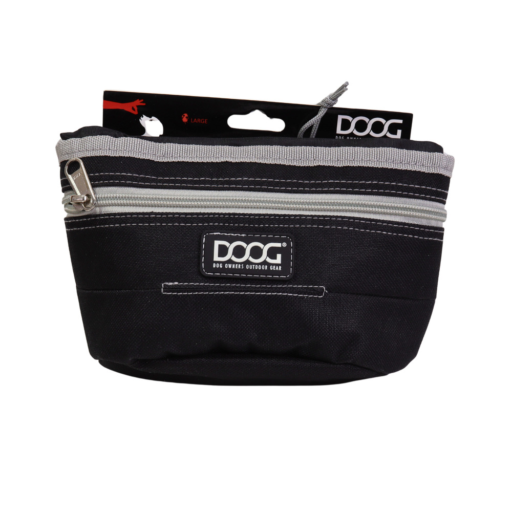 DOOG Good Dog Treat And Training Pouch - Black With 20 Pick Up Bags - Large